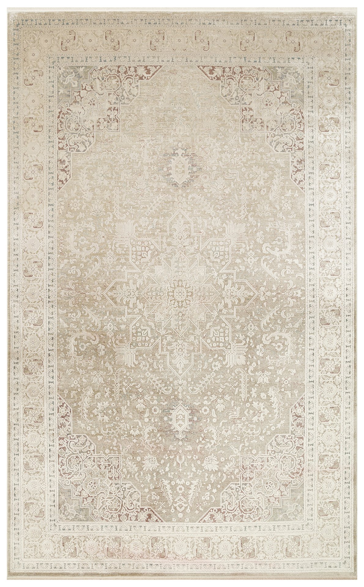 BBL 02 BEIGE Yumuşak Dokulu Vintage Esintilere Sahip Over-dyed Sık Dokuma Salon Halısı