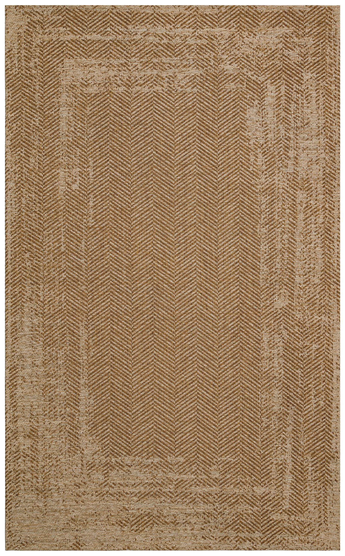 BRK 04 NATURAL BEIGE Hasır Görünümlü Kaymaz Renkli Dokuma Modern Kilim 80x150
