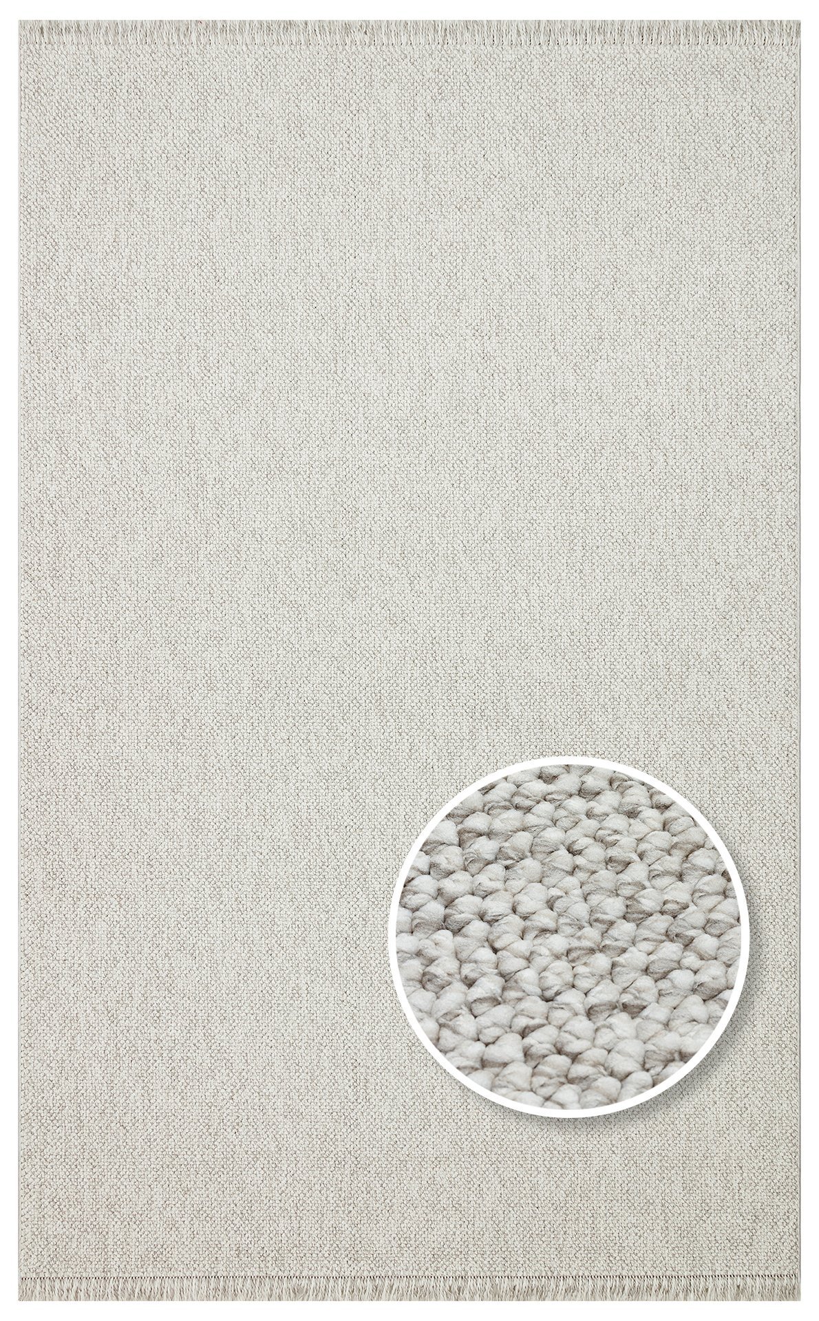 OSL PLAIN GREY Hav Toz Vermez Hasır Dokuma Modern Makine Halısı 200x290