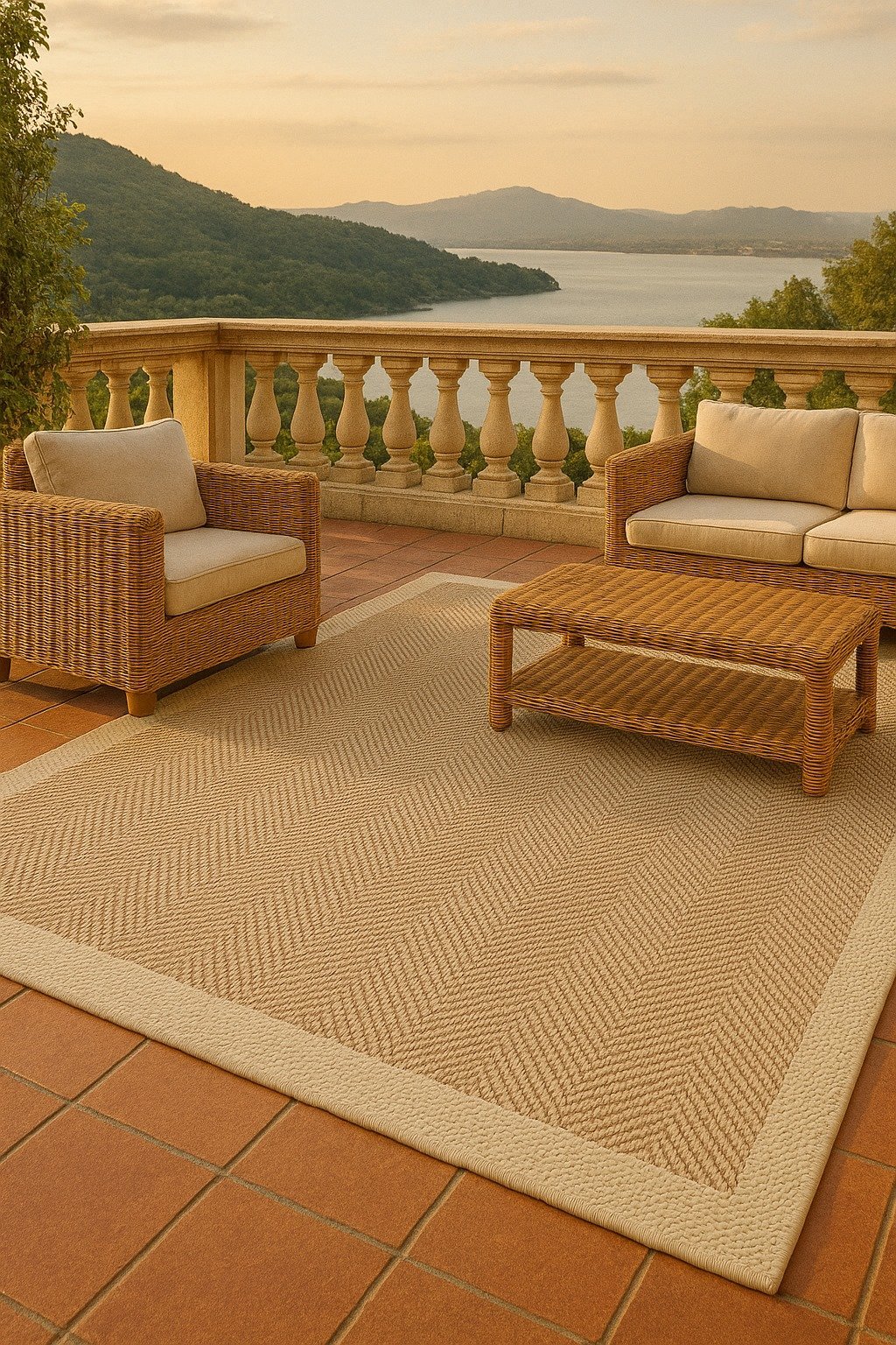 MNO 02 BEIGE Hav Toz Vermez Kaymaz Tabanlı Şık Kilim