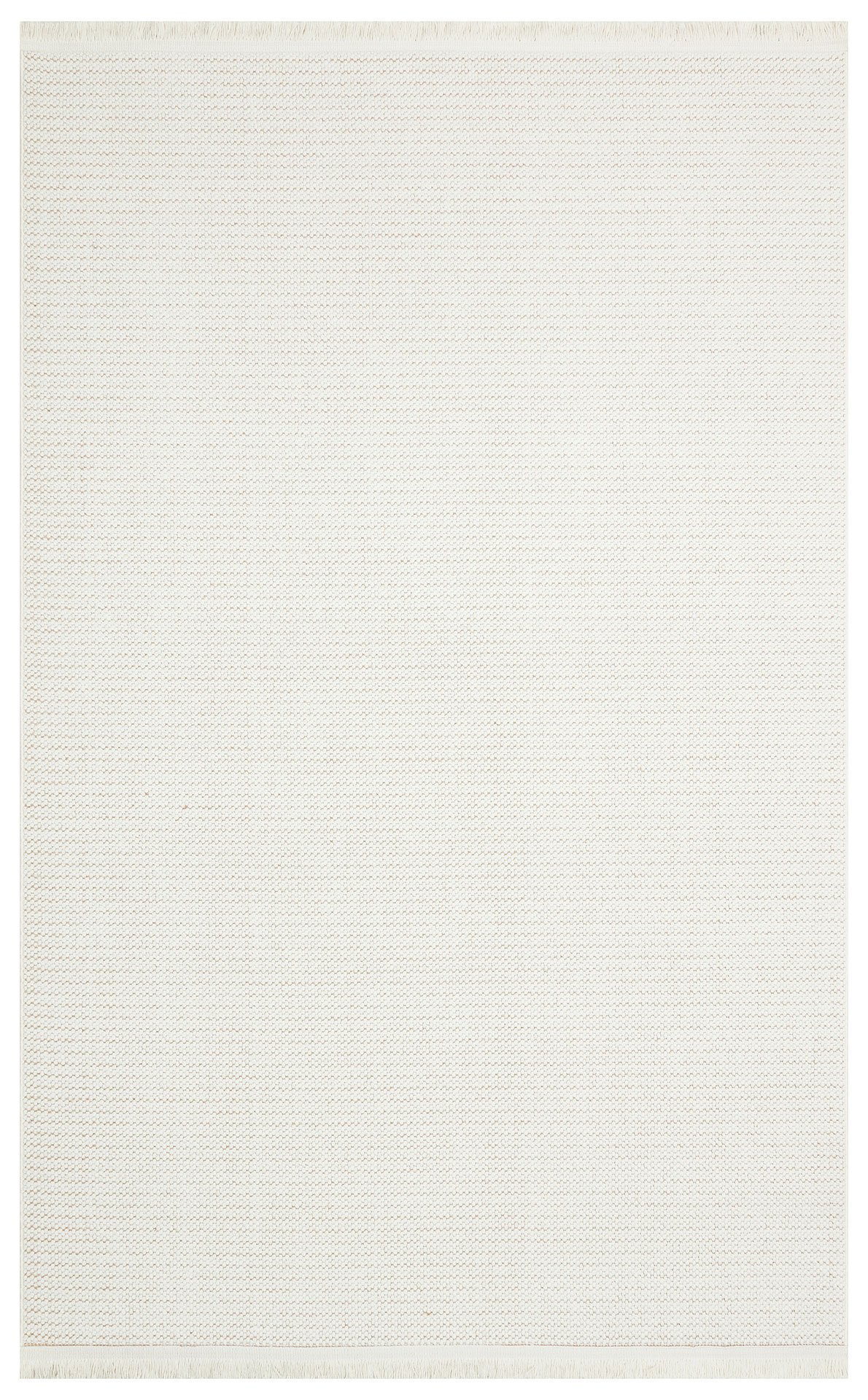 MOT PLAIN WHITE Yumuşak Tuşeli Örgü Dokuma Modern Makine Halısı