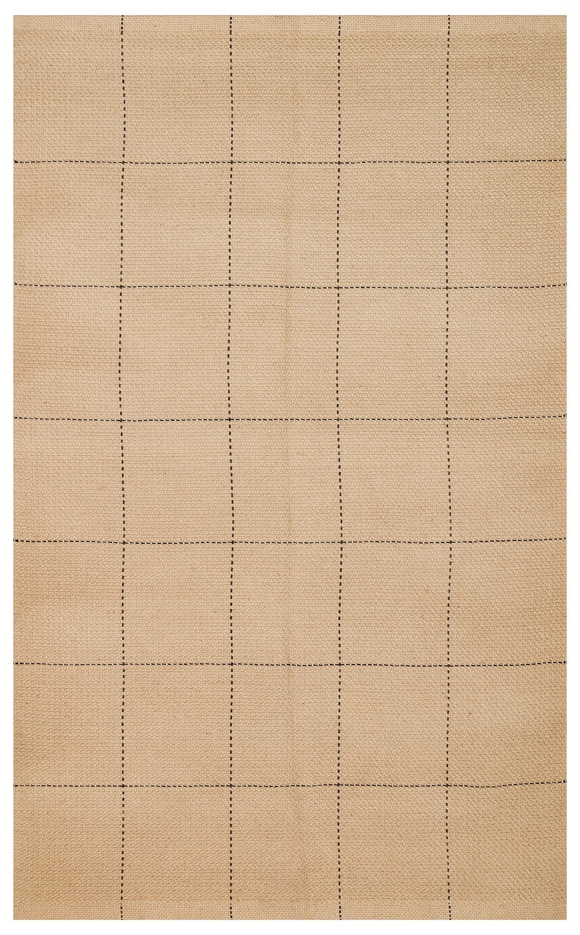DLH 01 BLACK Jüt ve Pamuk ile Üretilen Çift Taraflı Modern Kilim