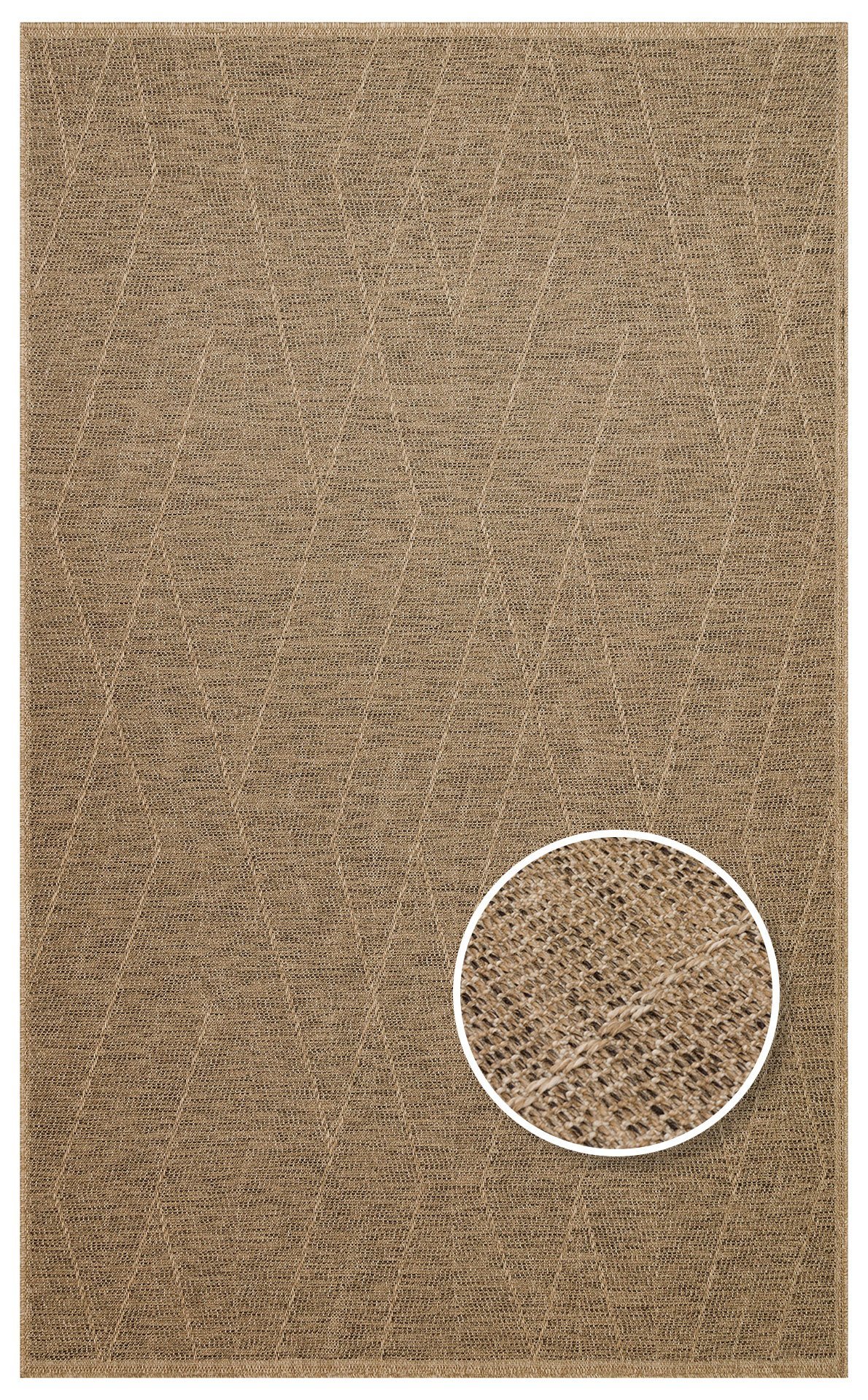SLD 03 NATURAL Güneş Işığı ve Suya Dayanıklı Jüt Görünümlü Sisal Halı