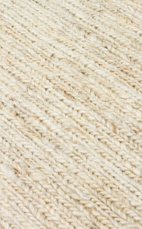 SMK PLAIN IVORY Soumak Örgülü Naturel Kendir Halı
