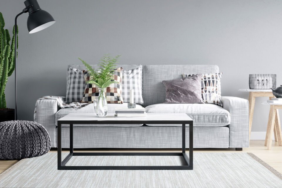 ST 09 GREY XW Hav Toz Vermez Yıkanabilir Kaymaz İnce Dokuma Modern Halı