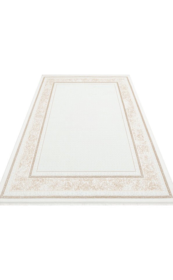 ST 102 BEIGE XW Hav Toz Vermez Yıkanabilir Kaymaz İnce Dokuma Modern Halı