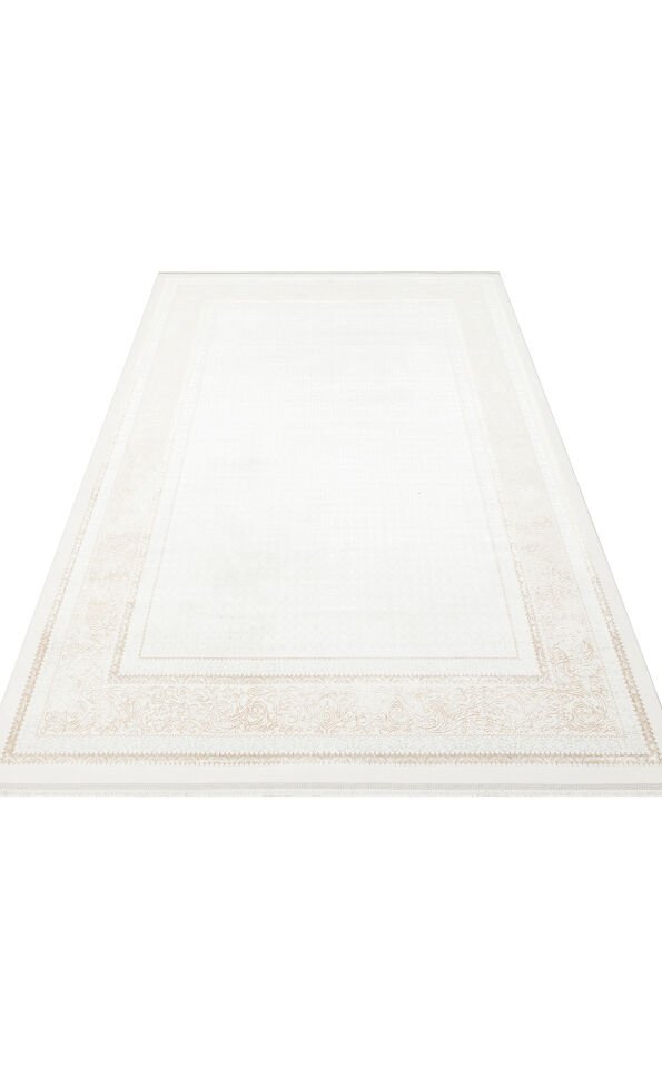 ST 102 BEIGE XW Hav Toz Vermez Yıkanabilir Kaymaz İnce Dokuma Modern Halı
