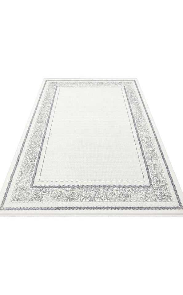 ST 102 GREY XW Hav Toz Vermez Yıkanabilir Kaymaz İnce Dokuma Modern Halı