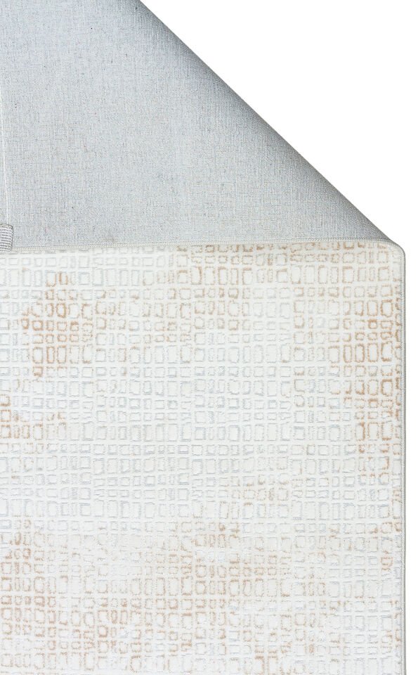 ST 108 CREAM BEIGE Yıkanabilir Kaymaz Tabanlı Hav Vermez Sık Dokuma Modern Halı