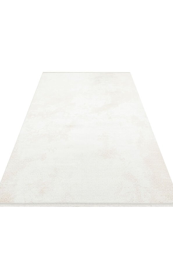 ST 108 CREAM BEIGE Yıkanabilir Kaymaz Tabanlı Hav Vermez Sık Dokuma Modern Halı