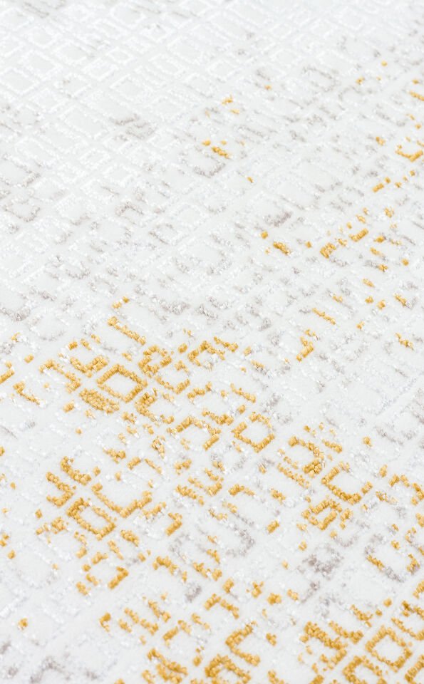 ST 108 CREAM GOLD Yıkanabilir Kaymaz Tabanlı Hav Vermez Sık Dokuma Modern Halı