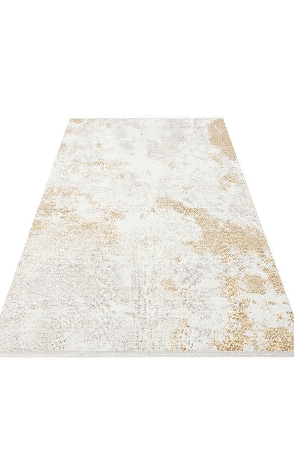 ST 108 CREAM GOLD Yıkanabilir Kaymaz Tabanlı Hav Vermez Sık Dokuma Modern Halı