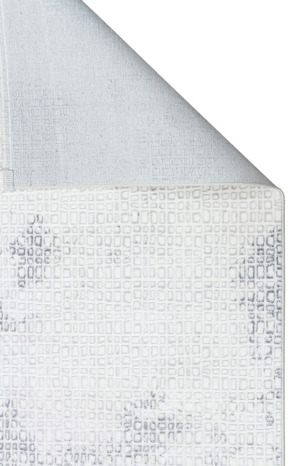 ST 108 CREAM GREY Yıkanabilir Kaymaz Tabanlı Hav Vermez Sık Dokuma Modern Halı