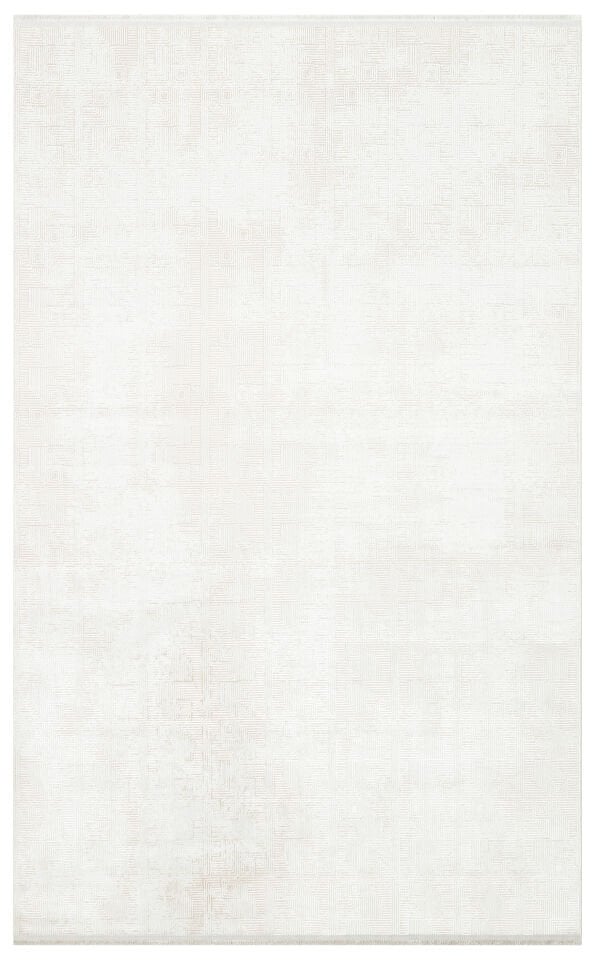 ST 109 CREAM BEIGE Yıkanabilir Kaymaz Tabanlı Hav Vermez Sık Dokuma Modern Halı
