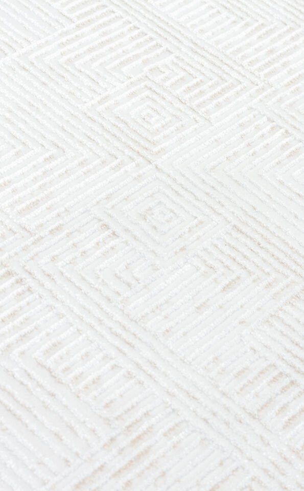 ST 109 CREAM BEIGE Yıkanabilir Kaymaz Tabanlı Hav Vermez Sık Dokuma Modern Halı