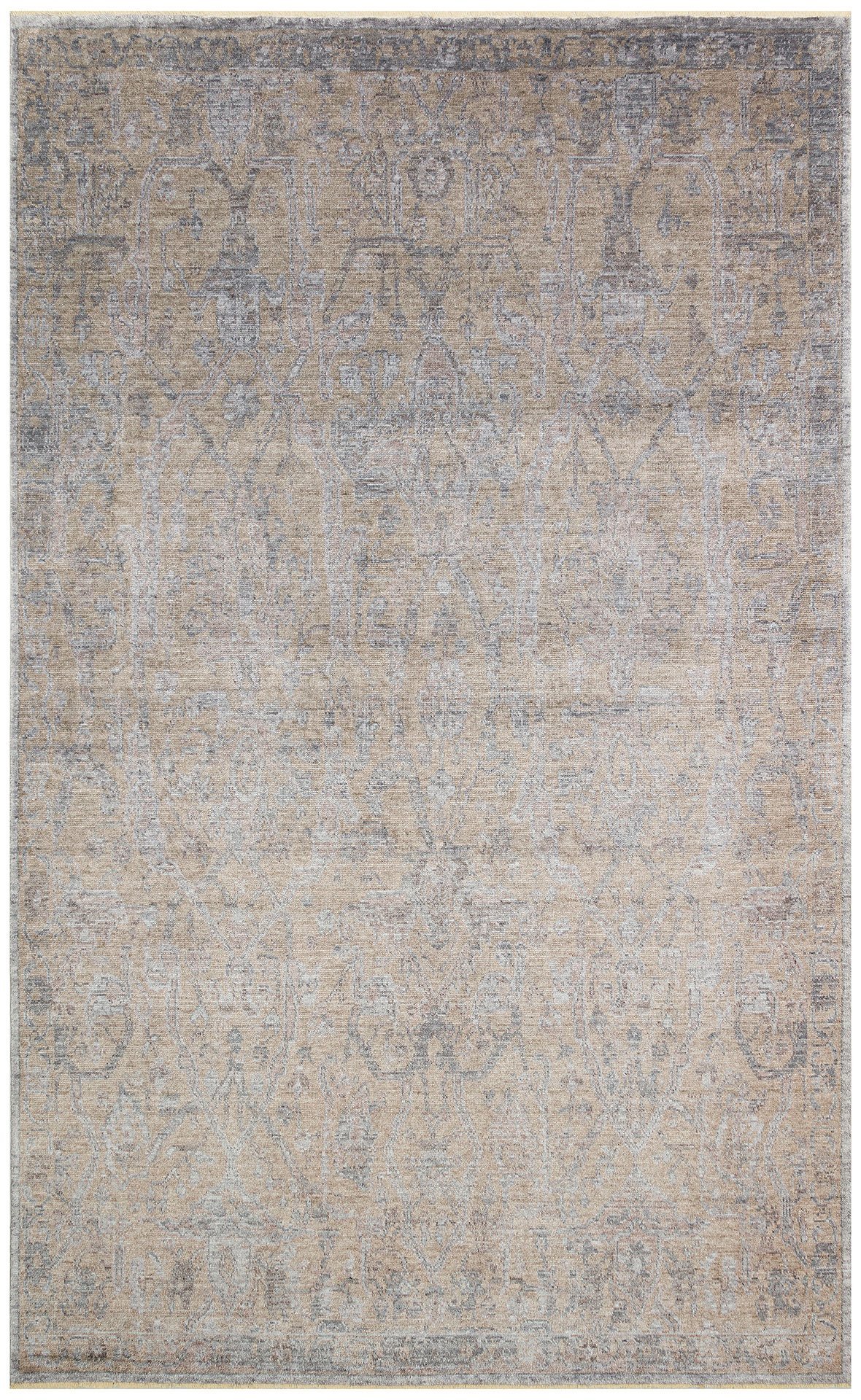 TF 01 BEIGE Pakistan Overdyed Tarzı Özel Hav Vermeyen ve El Emeği ile Özel Tezgahlarda Üretilen Uşak Halısı