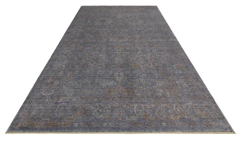 TF 02 D.GREY BRONZE Pakistan Overdyed Tarzı Özel Hav Vermeyen ve El Emeği ile Özel Tezgahlarda Üretilen Uşak Halısı