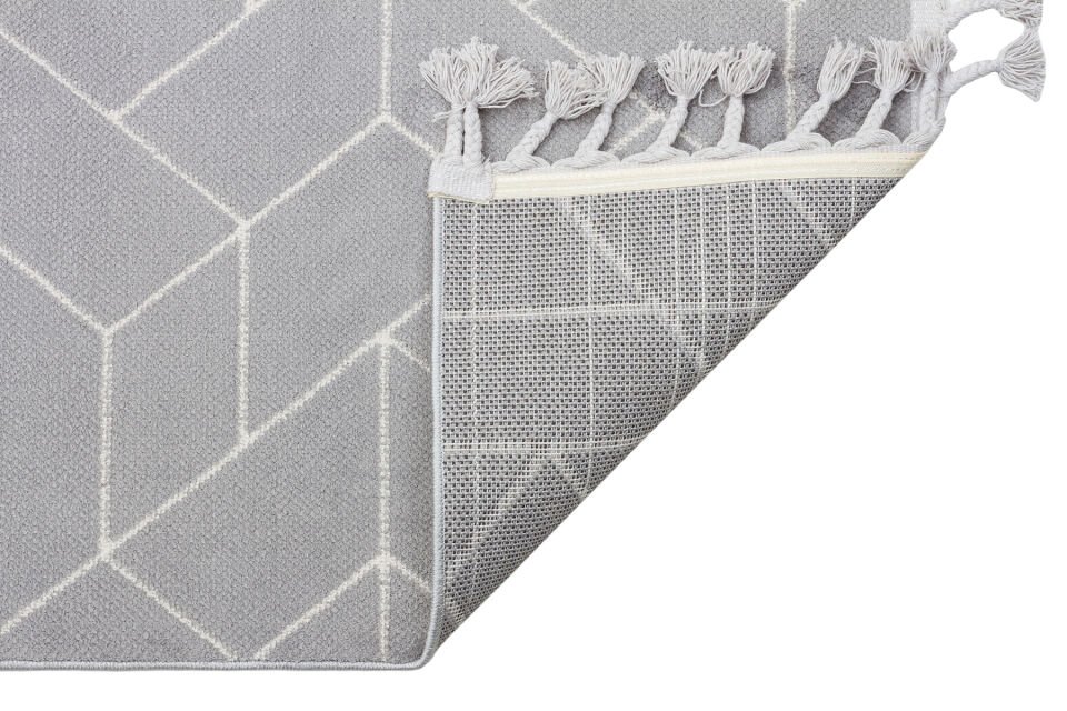 URB 03 GREY WHITE Etnik Desenlere Sahip Hav Toz Vermez Yumuşak Dokulu Modern Halı