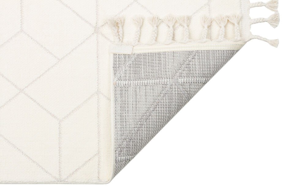 URB 03 WHITE Etnik Desenlere Sahip Hav Toz Vermez Yumuşak Dokulu Modern Halı