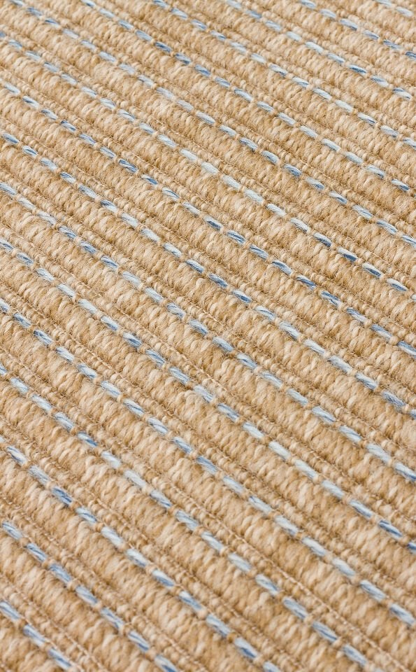 VNT 01 NATURAL BLUE İç ve Dış Mekan Kullanımına Uygun Hav Vermeyen Kolay Temizlenebilir Sisal Görünümlü Halı