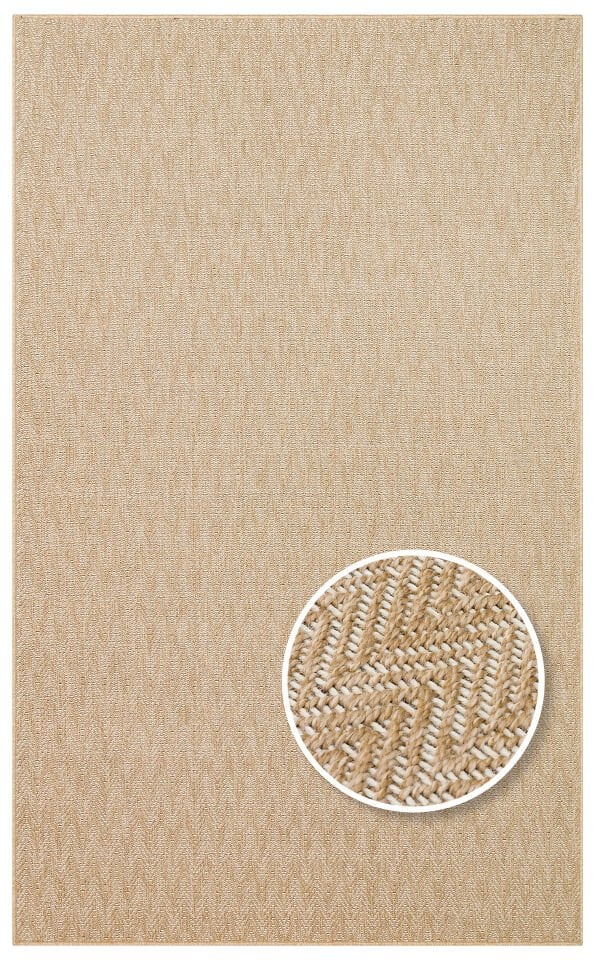 VNT 02 NATURAL WHITE İç ve Dış Mekan Kullanımına Uygun Hav Vermeyen Kolay Temizlenebilir Sisal Görünümlü Halı