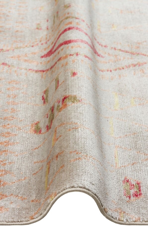 ZR 15 BEIGE AUTUMN Otantik Desenli Özel Hav Vermeyen ve Kolay Temizlenebilir Tensel Kullanılarak El Emeği ile Özel Tezgahlarda Üretilen Modern Uşak Halısı