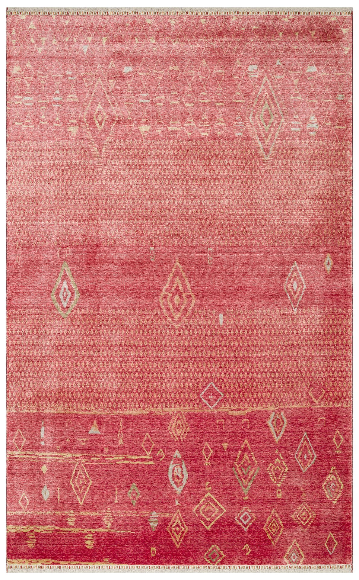 ZR 15 RED AUTUMN Otantik Desenli Özel Hav Vermeyen ve Kolay Temizlenebilir Tensel Kullanılarak El Emeği ile Özel Tezgahlarda Üretilen Modern Uşak Halısı