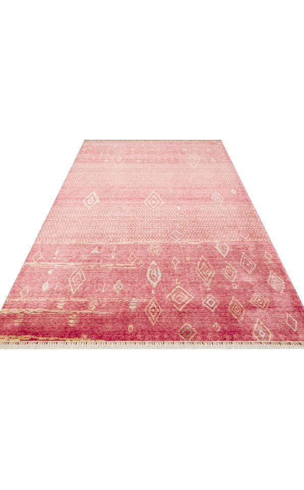 ZR 15 RED AUTUMN Otantik Desenli Özel Hav Vermeyen ve Kolay Temizlenebilir Tensel Kullanılarak El Emeği ile Özel Tezgahlarda Üretilen Modern Uşak Halısı