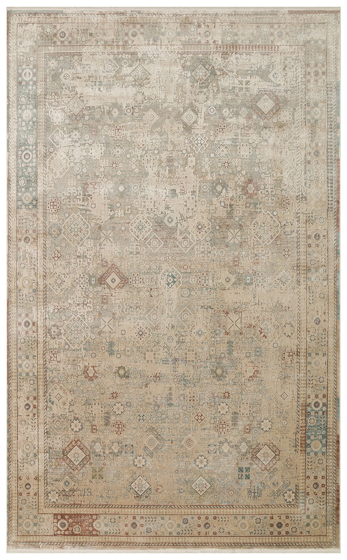 BBL 03 BEIGE Yumuşak Dokulu Vintage Esintilere Sahip Over-dyed Sık Dokuma Salon Halısı