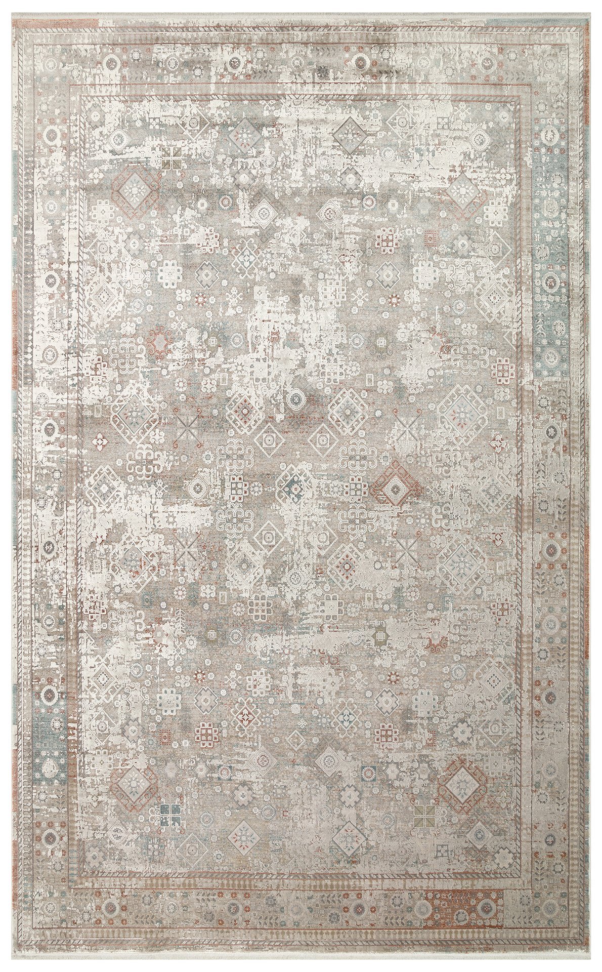 BBL 03 GREY Yumuşak Dokulu Vintage Esintilere Sahip Over-dyed Sık Dokuma Salon Halısı