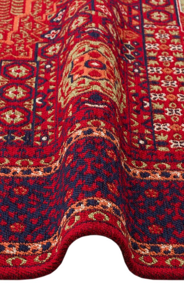 BHR 10 MULTY Afgan / Yağcıbedir Desenli Hav Toz Vermez Yıkanabilir Kaymaz İnce Dokuma Halı