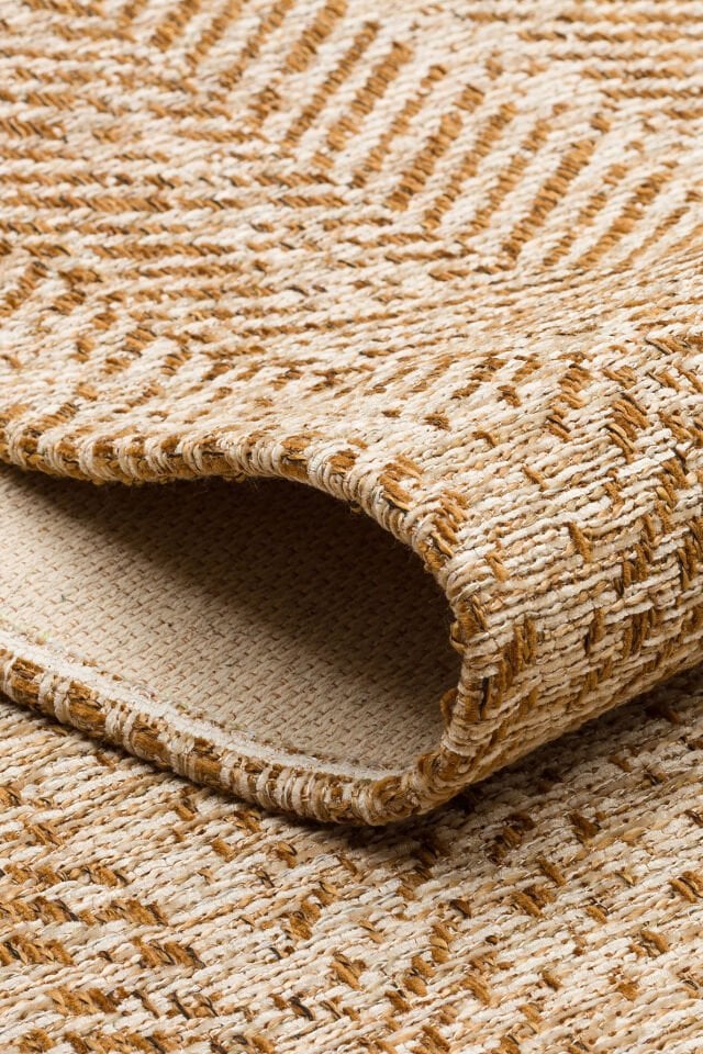 BRK 04 NATURAL BEIGE Hasır Görünümlü Kaymaz Renkli Dokuma Modern Kilim 80x150
