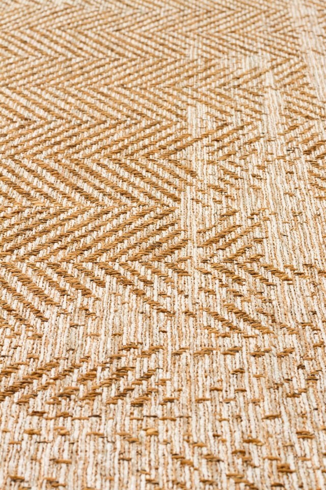 BRK 04 NATURAL BEIGE Hasır Görünümlü Kaymaz Renkli Dokuma Modern Kilim 80x150