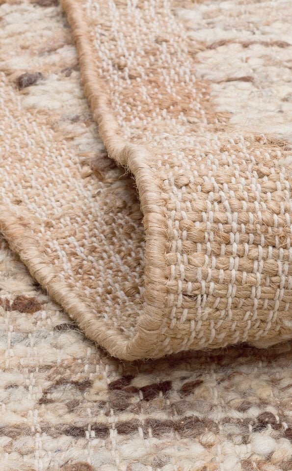 LHS 01 MULTY NATURAL Yün ve Jüt ile Üretilen Örme El Dokuma Halı 80x300