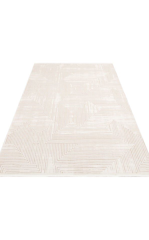 LKY 02 CREAM NATURAL Sade ve Modern Akrilik Makine Halısı 200x290