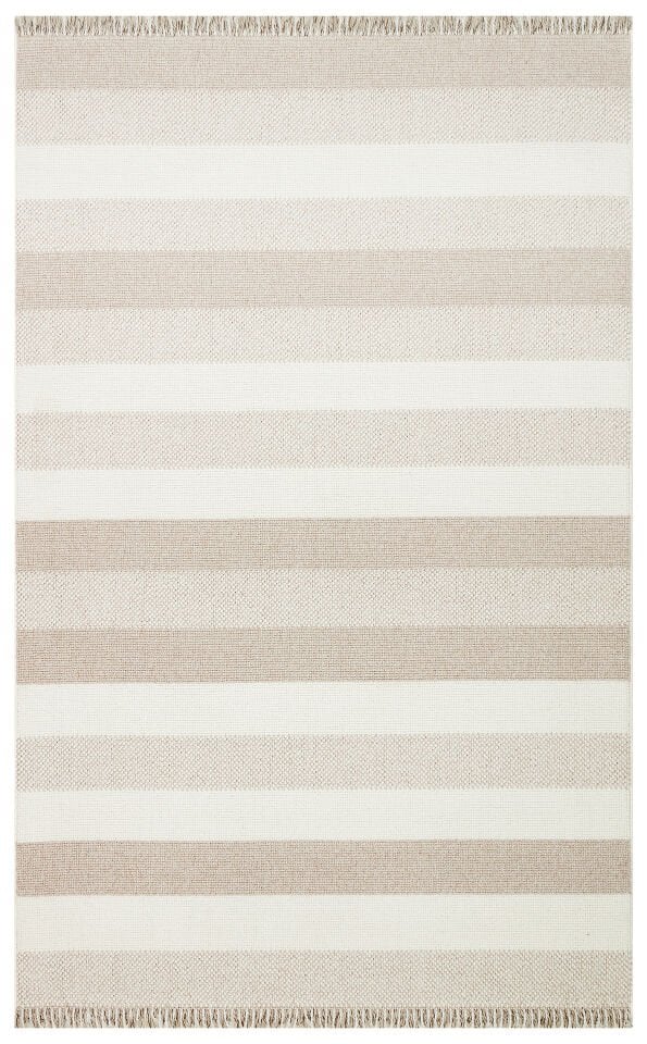 OSL 08 BEIGE Hav Toz Vermez Hasır Dokuma Modern Makine Halısı 80x150