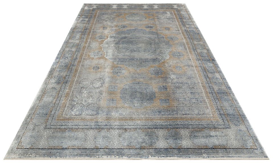 MHL 04 ANTRASIT GOLD Klasik Desenli Yüksek Kalite Sık Dokuma Salon Halısı 80x150