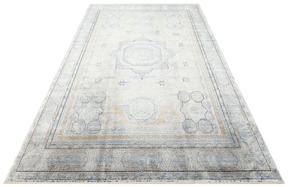 MHL 04 ANTRASIT GOLD Klasik Desenli Yüksek Kalite Sık Dokuma Salon Halısı 80x150