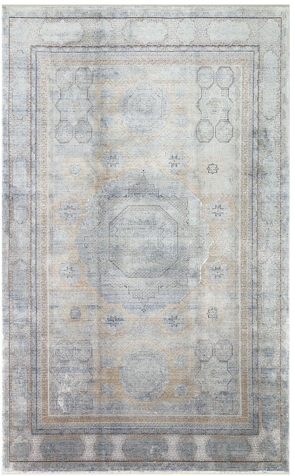 MHL 04 ANTRASIT GOLD Klasik Desenli Yüksek Kalite Sık Dokuma Salon Halısı 80x150