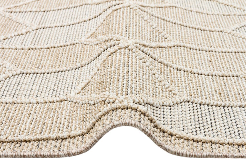 SH 03 BEIGE Hav Toz Vermez Hasır Dokuma Modern Makine Halısı 160x230