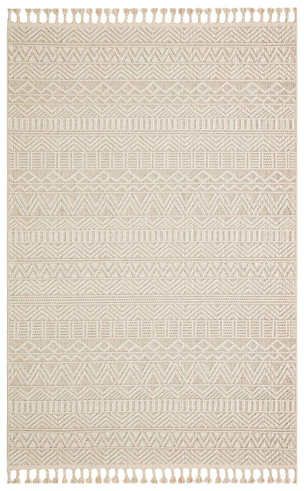 SH 14 BEIGE Hav Toz Vermez Hasır Dokuma Modern Makine Halısı 80x150