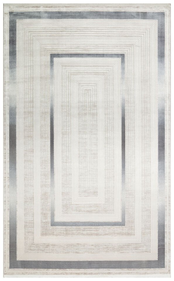 MHL 13 CREAM BLUE Klasik Desenli Yüksek Kalite Sık Dokuma Salon Halısı 100x300