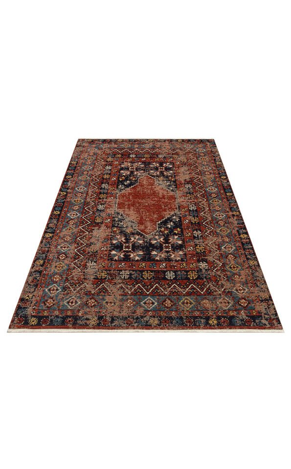 AND 04 MULTY Anadolu Antik Desenli Yıkanabilir Kaymaz Tabanlı Etnik Kilim