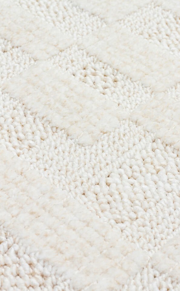 HRG 02 WHITE Hav Toz Vermeyen Yumuşak dokulu Modern Makine Halısı 160x230