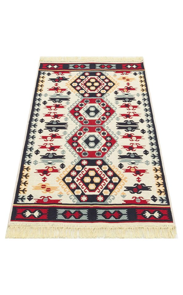 AR 30 RED Yıkanabilir Çift Taraflı Modern Desenli Dokuma Kilim