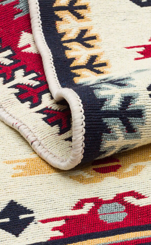 AR 30 RED Yıkanabilir Çift Taraflı Modern Desenli Dokuma Kilim