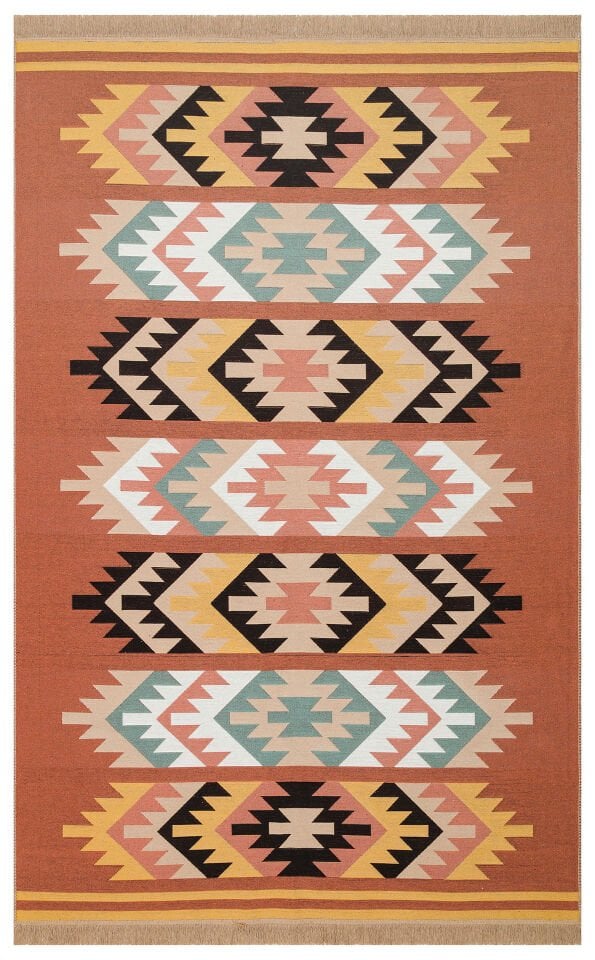 AR 39 MULTY Yıkanabilir Çift Taraflı Modern Desenli Dokuma Kilim