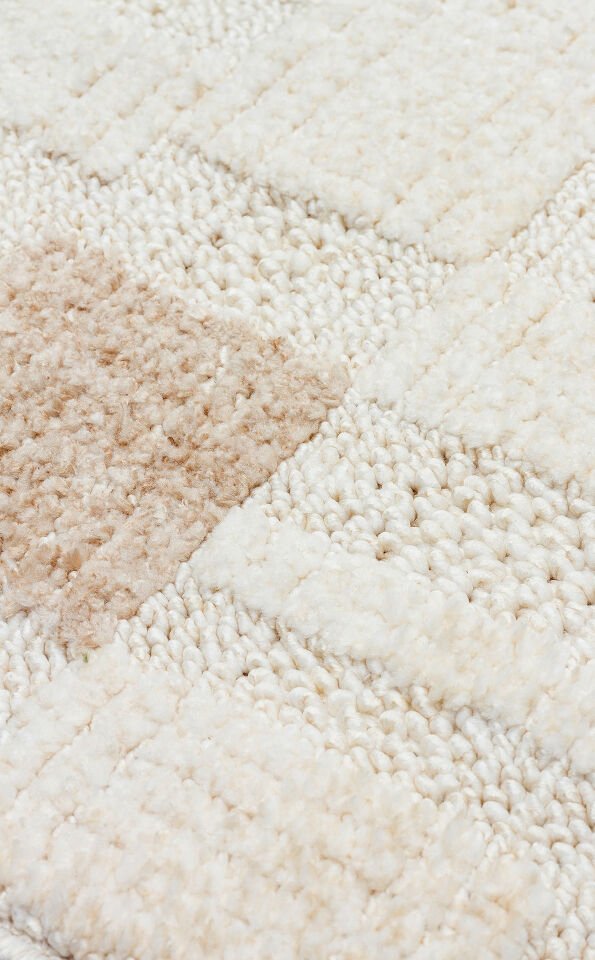 HRG 02 GREEN BEIGE Hav Toz Vermeyen Yumuşak dokulu Modern Makine Halısı 160x230