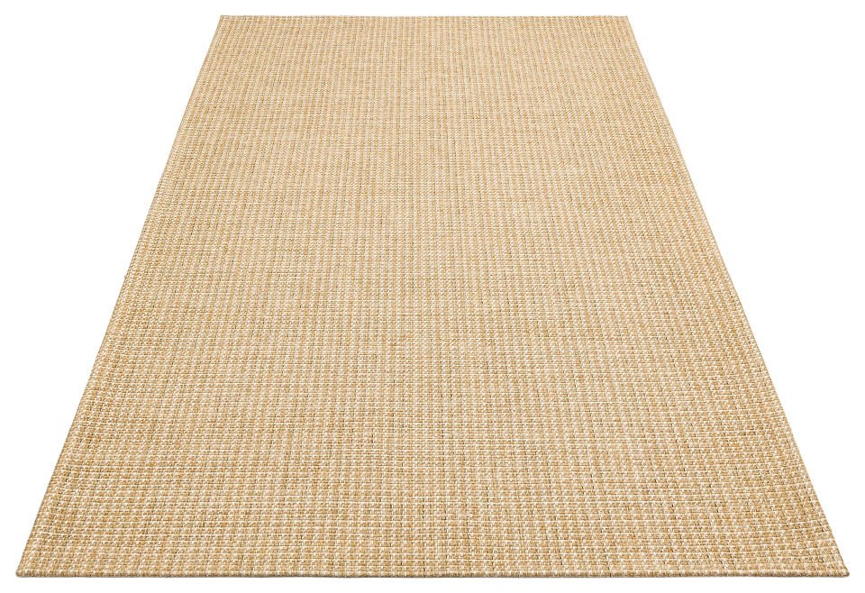 BRK 01 NATURAL BEIGE Hasır Görünümlü Kaymaz Renkli Dokuma Modern Kilim