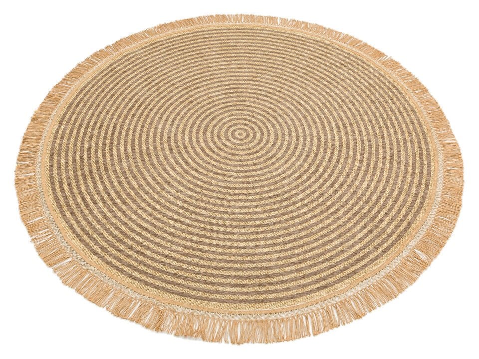BRK 07 GREY Hasır Görünümlü Kaymaz Renkli Dokuma Modern Kilim